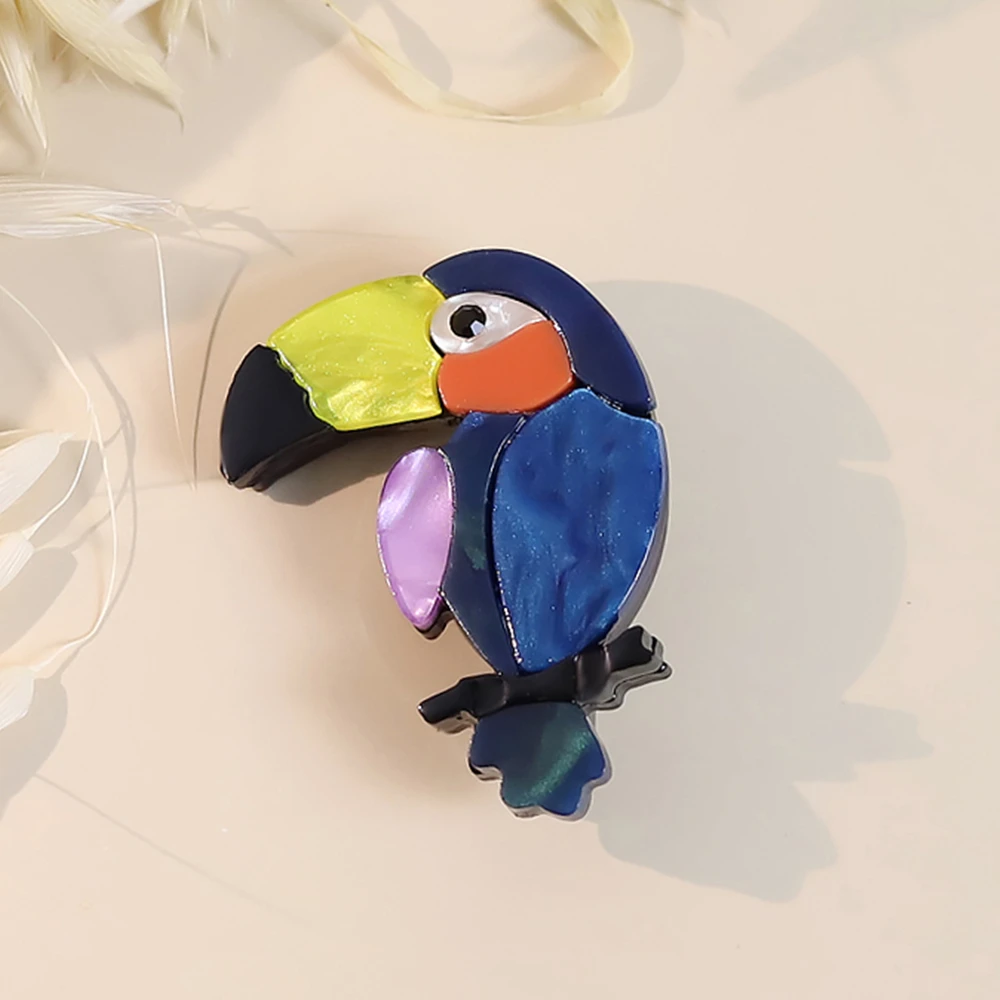 

Mix Color Acrylic Parrot Birds Brooches Big Size Women Kid Animal Badge Brooch Gifts Sweater Accessory Lapel Pins Custom Jewelry