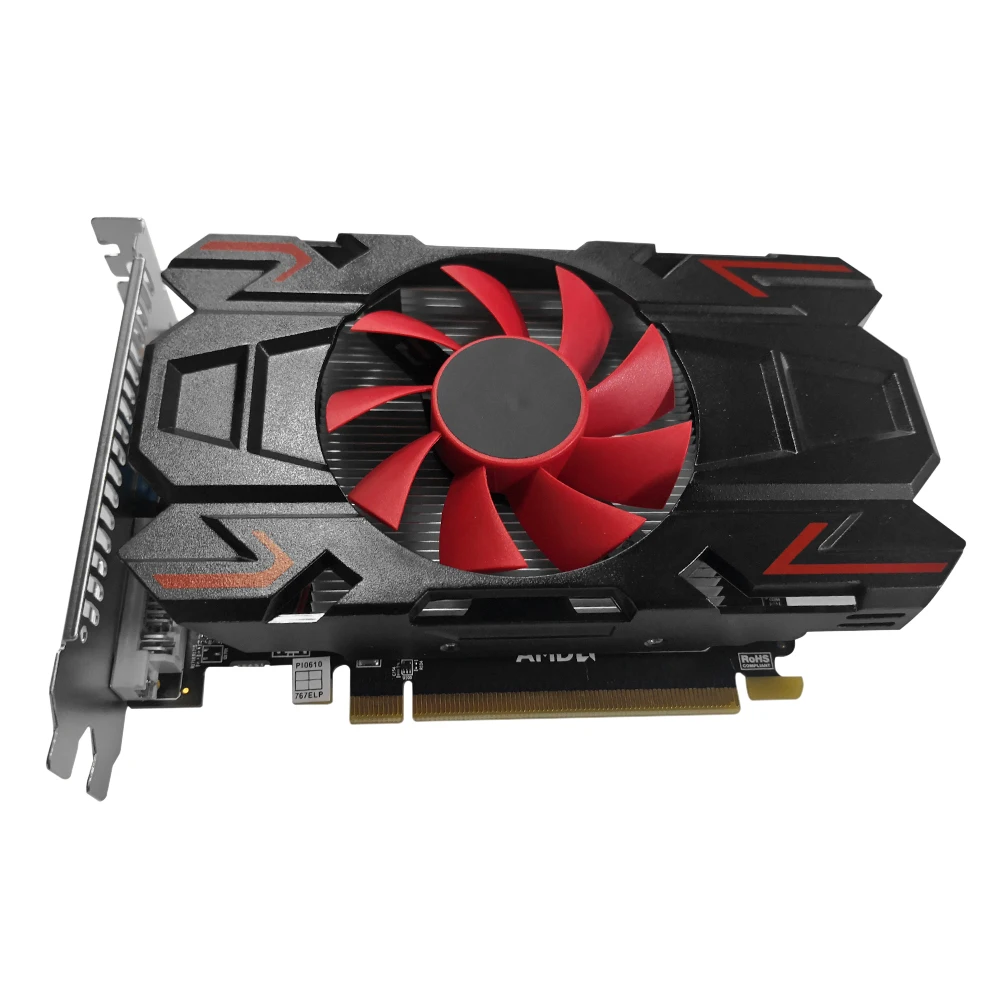 ATI7670 1GB DDR5 128Bit Discrete Graphics Card with Red Cooling Fan Gaming Video Cards for Desktop Computer High-end Quality HOT latest gpu for pc Graphics Cards