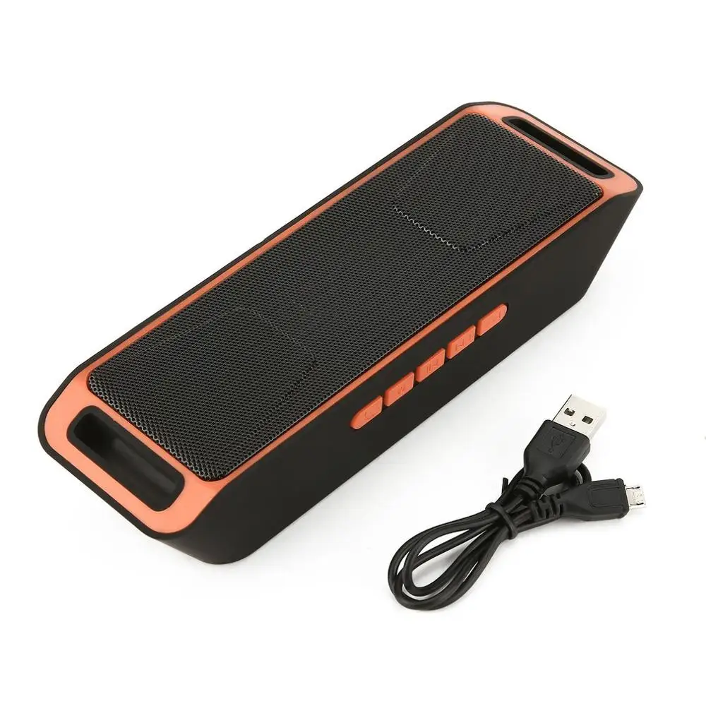 orange S208 Bluetooth динамик беспроводной Recharegable стерео громкий динамик s usb зарядка мини FM радио Многофункциональный звук Бумбокс - Цвет: orange