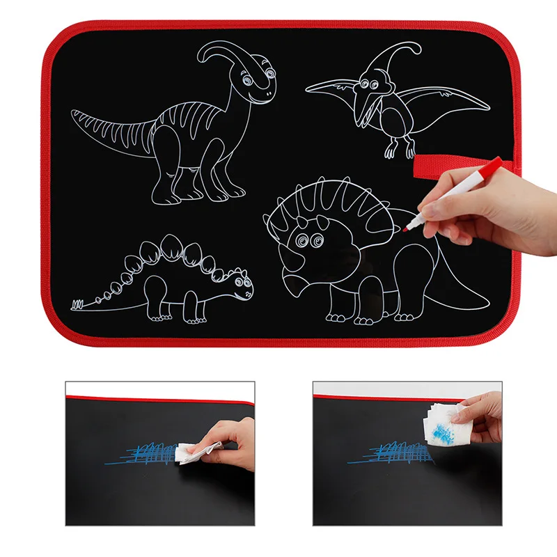 

Children Portable Solid Sketchpad Kindergarten Early Childhood Educational Double-Sided Graffiti Painted Doing Homework Small Bl
