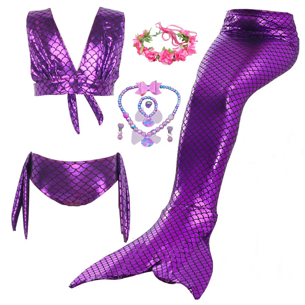 elvira costume Haojxuanyu Children Mermaid Swimwear Girls Pink Blue Bikini Set Kids Swimsuit Cosplay Mermaid Tail Costume for Swimming morticia addams dress Cosplay Costumes