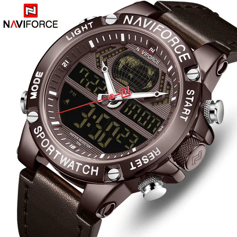 Часы наручные NAVIFORCE Мужские кварцевые спортивные брендовые Роскошные