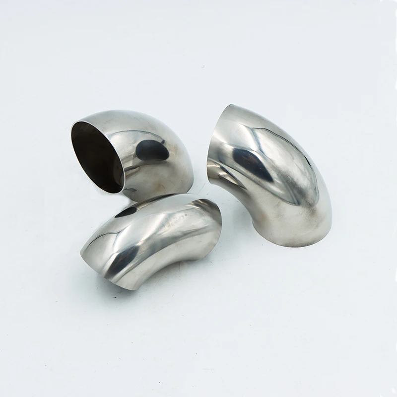 89mm 102mm 108mm 114mm OD Sanitary Butt Weld 45 Degree Elbow Bend Pipe 304 stainless steel car exhaust pipe muffler welded pipe