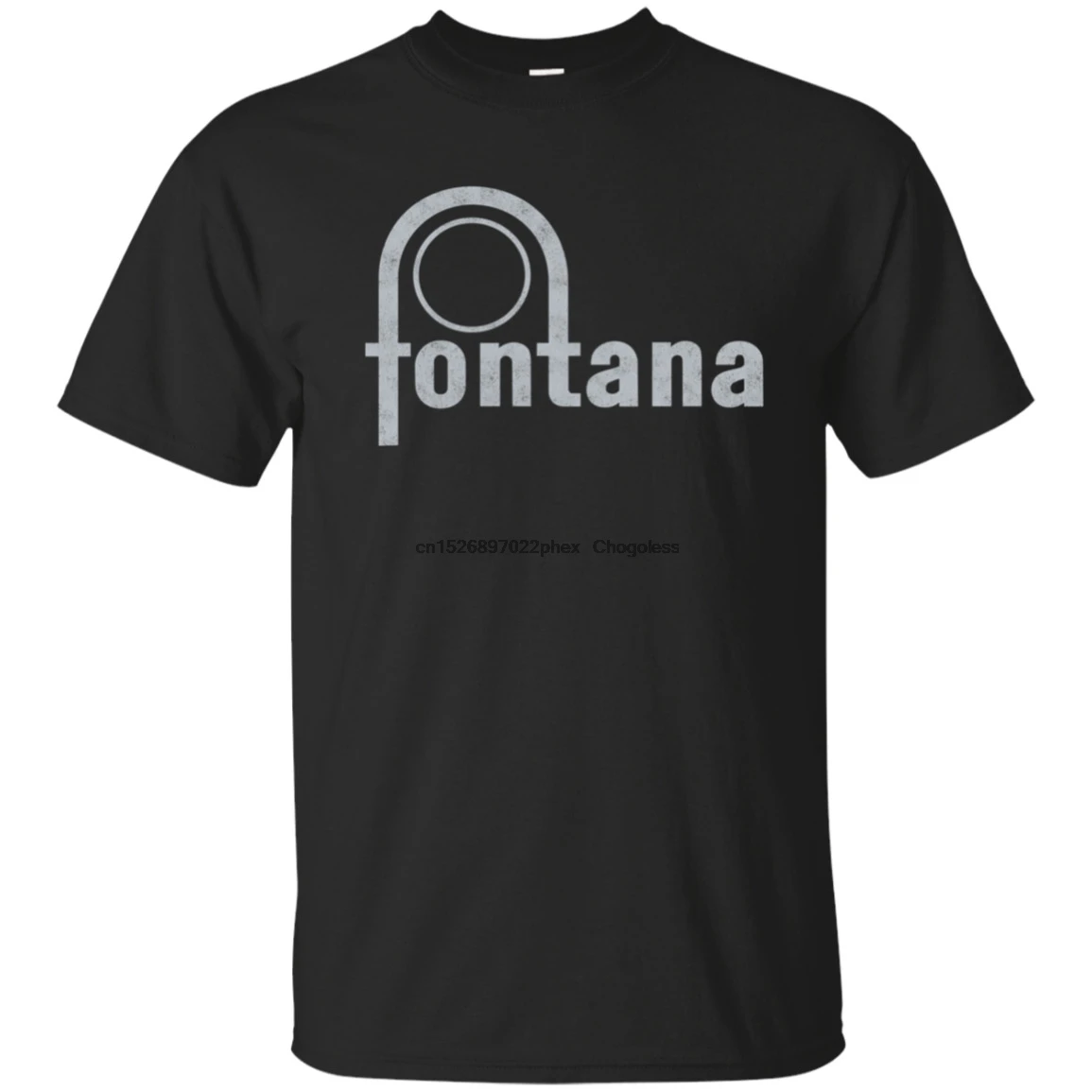 Футболка из винила в стиле ретро с логотипом компании fontanна | Мужская одежда
