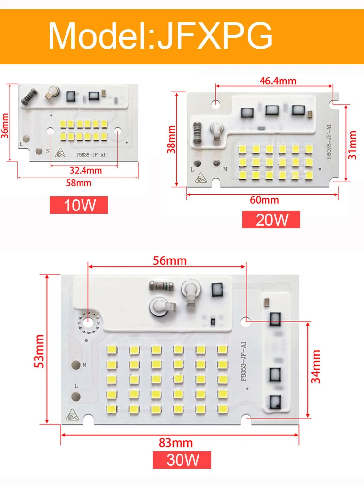 Smart IC нет необходимости драйвера 10 W 20 W 30 W 50 W 100 W 200 W AC220V-240V Вход светодиодный чип SMD для DIY открытый прожектор