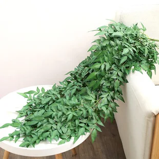 green Искусственный ротанг шифрование нантийский бамбуковый ротанг грозди свадебное украшение арки имитация растений украшение стены дома завод - Цвет: green