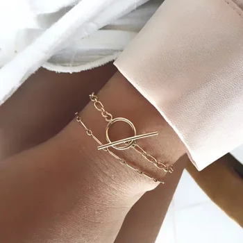 

Hawaii Summer Hot Sales New Products Straight-line Buckle Chain Bracelets Handmade Bracelets Bracelets Anklet Dual Purpose