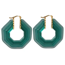 Европейские и американские винтажные прозрачные акриловые Необычные круглые серьги для женщин