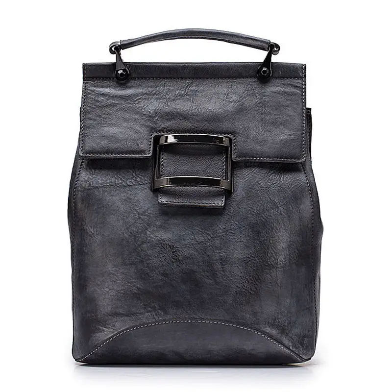 

Cow Leather Women Backpack Simple Preppy Style Backpack Women Famous CollegeVintage Backpack Women mochilas bolso hombre