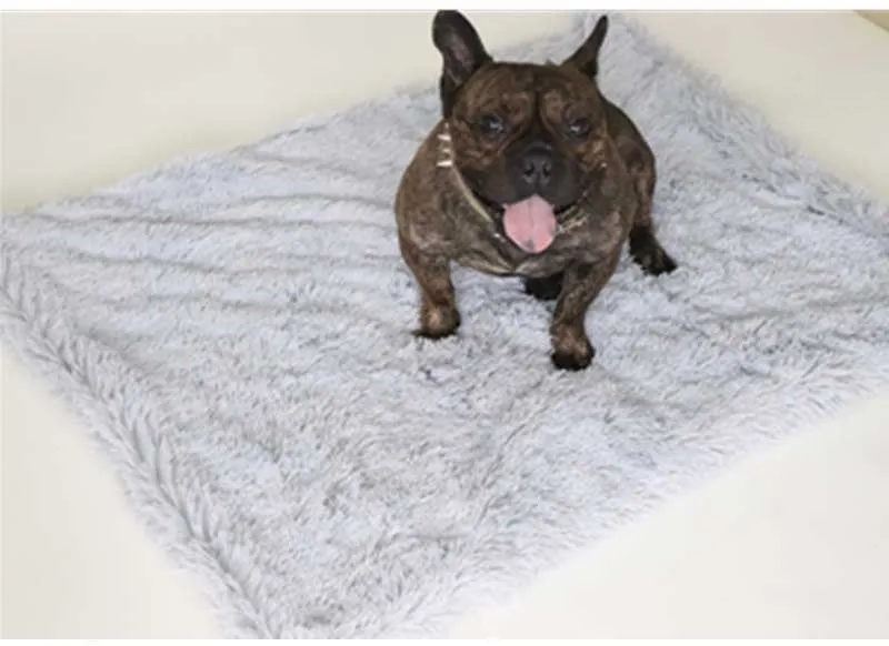 Мягкий плюшевый дышащий коврик для кровати для собак и кошек, зимний теплый спальный чехол для домашних животных, товары для собак и кошек