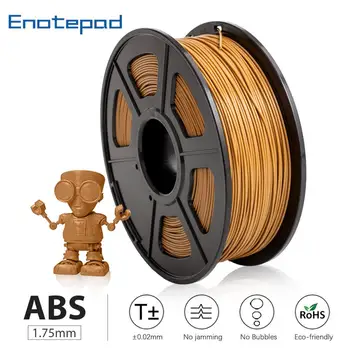 

Enotepad 3D Printer ABS Filament 1.75mm 1kg 2.2lbs Tolerance +/-0.02mm Spool Plastics Welding Rod Vacuum Packaging