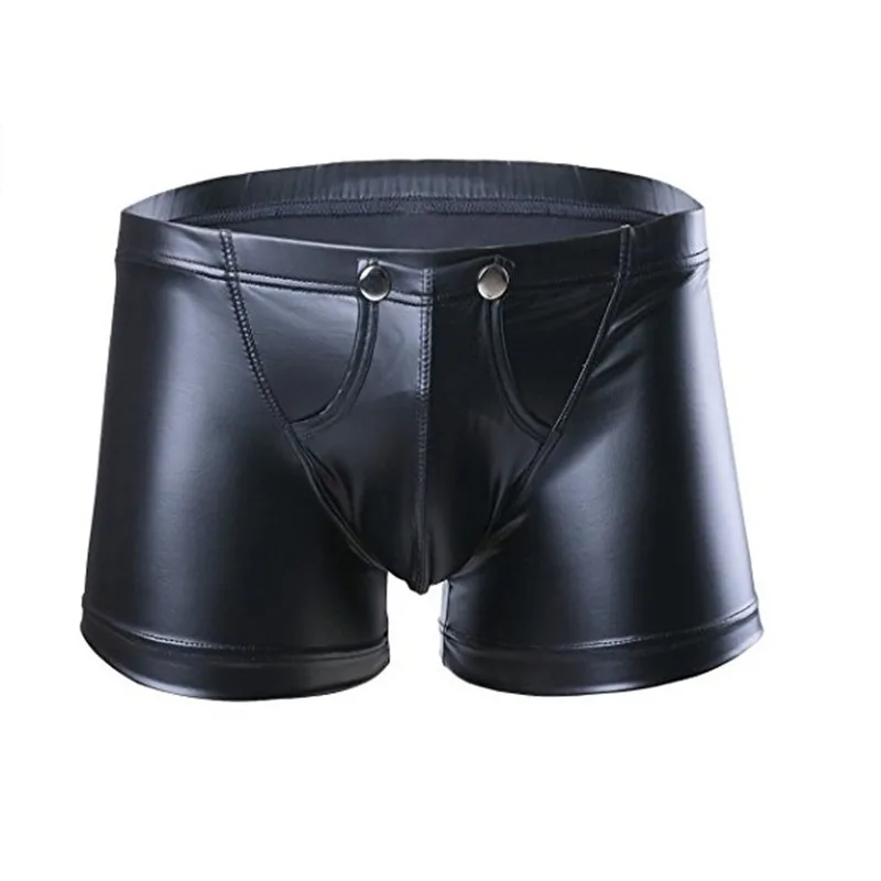Женское нижнее белье из искусственной кожи с открытой промежностью|Боксеры| |