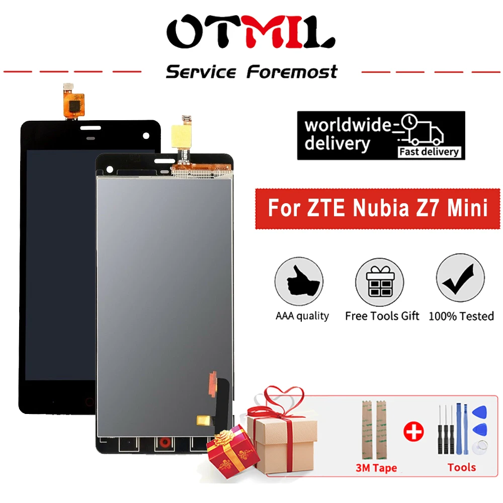 5 0 "Оригинал для ZTE Nubia Z7 мини NX507J ЖК-дисплей Дисплей кодирующий преобразователь