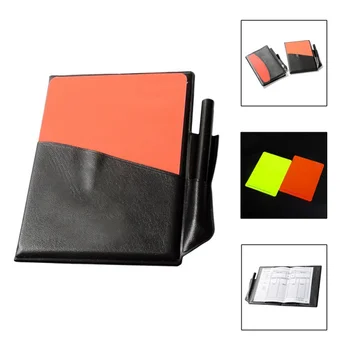 

Soccer Referee Red Yellow Card Pencil Sports Notebook Personalized Sport Match Soccer Sheet Set PVC Note EKN98