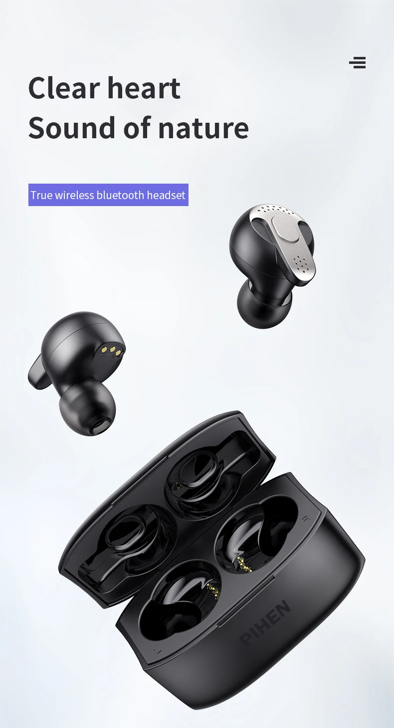 Wireless Earbuds In-Ear Earphones with Mic IPX5 Waterproof Wireless Headset Stereo Ture G5 TWS Bluetooth V5.0 Earphone Wireless