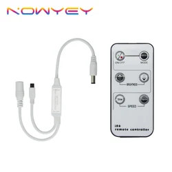 LED Controller Dimmer for Single Color LED Strip Light/LED Tape DC 12V 6A 72W IR 6 Key Remote Controller
