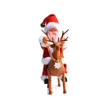 Electric Santa Claus Riding Deer Reindeer Toy Music Figurine Christmas Decor Kid Electric Santa Claus Riding Deer Reindeer Toy Music Figurine Christmas Decor Kid