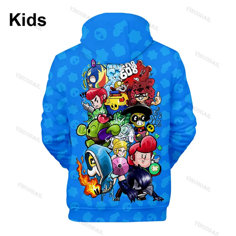 

Browling Cartoon Hoodie NITA Stars Shooting Game 6 To 19 Years Kids Leon Sweatshirt 3D Hoodie Boys Girls Tops Teen Clothes