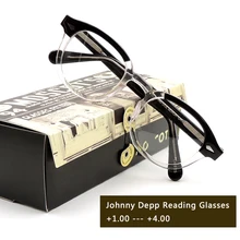 Джони Депп очки для чтения для мужчин и женщин фирменный дизайн компьютерные очки мужские круглые винтажные стиль Presbyo очки с коробкой