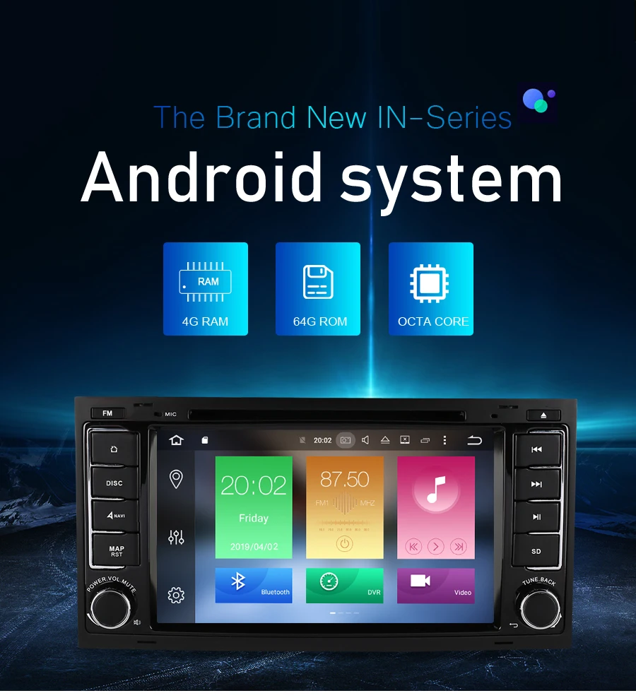 Top Octa Core Android 9.0 Car Radio GPS Navigation Player For Volkswagen Touareg T5 2004-2011 DVD Stereo Video WIFI Multimedia 0