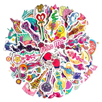 

56 Pcs/Set Sailor Moon Car Styling Sticker Skateboard Graffiti Laptop Stickers Motocycle Luggage Kawaii Diary Sticker Decal
