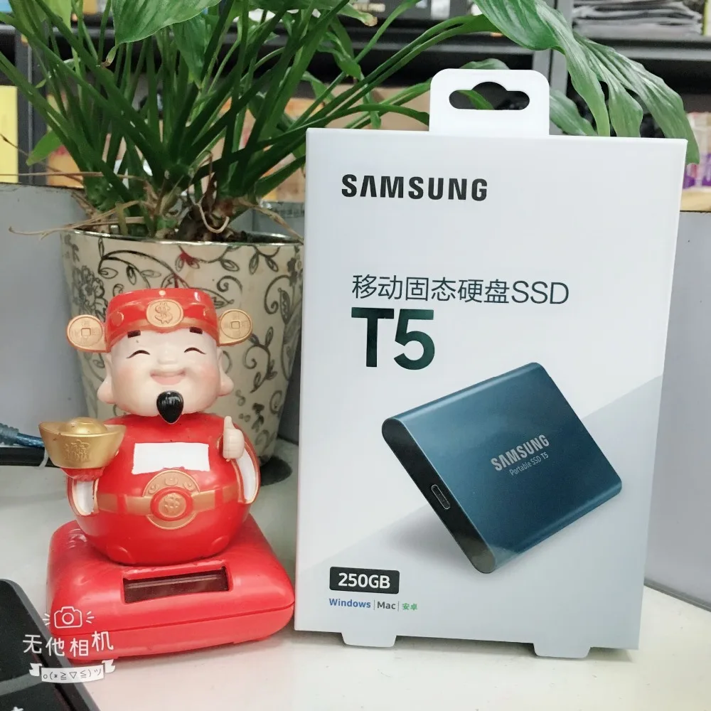 Samsung портативный ПК T5 SSD 250GB 500GB 250G 500G Внешние твердотельные накопители SSD USB 3,1 T5 1 ТБ 2 ТБ