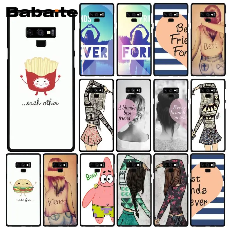 

Babaite Girls Brunette Blonde Best Friends BFF Phone Case For Samsung Galaxy A50 S10 Plus Note9 Note8 7 10 Pro