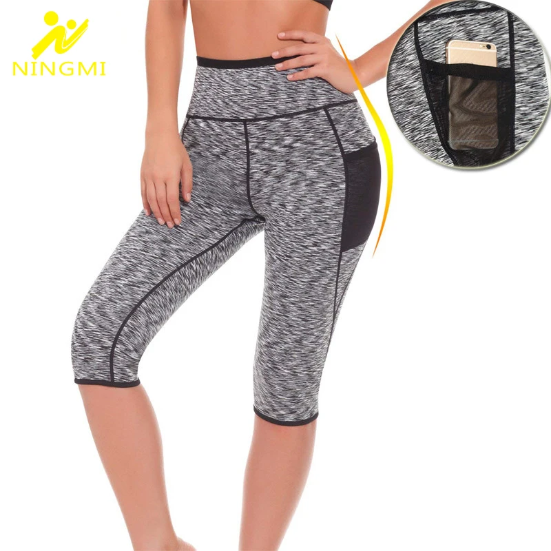 

NINGMI Slimming Pants Waist Trainer Tummy Control Panties Women Neoprene Sauna Body Shaper Sport Legging Short Keep Warm Trouser