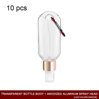 

50ml Empty Hand Sanitizer Travel Hook Keychain Carriers Flip Cap Reusable Portable Empty Bottles hook bottle PETG hot