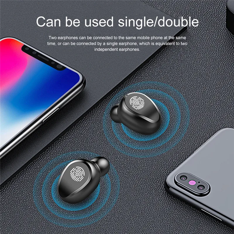 OTTWN TWS F9-5 беспроводной светодиодный дисплей гарнитура Bluetooth V5.0 наушники стерео наушники сенсорные наушники с микрофоном зарядная коробка