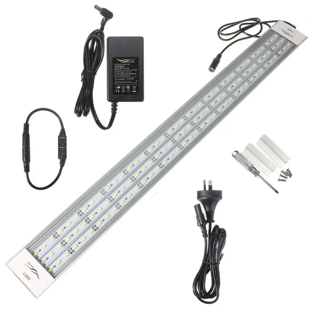 AC100-240V 60 см 5730 Светодиодные аквариумные лампочки свет 20-60 см аквариум роста растений плата Full спектральное освещение 39 Вт светодиодное освещение - Цвет: AU Plug