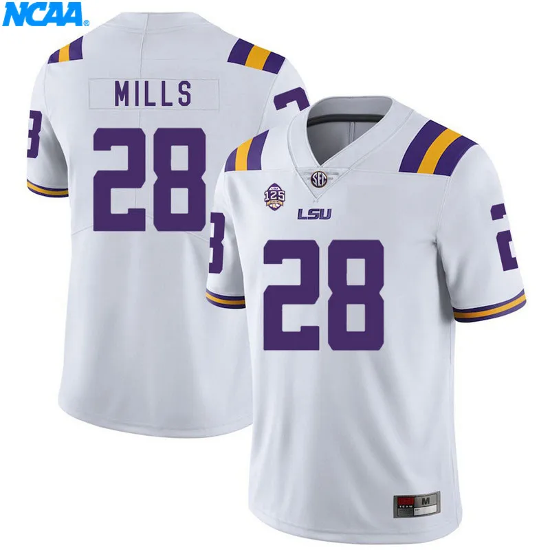 Новое поступление высокое качество майки Jalen Mills#28 колледж футболка ограниченной серии Майки S-XXXL