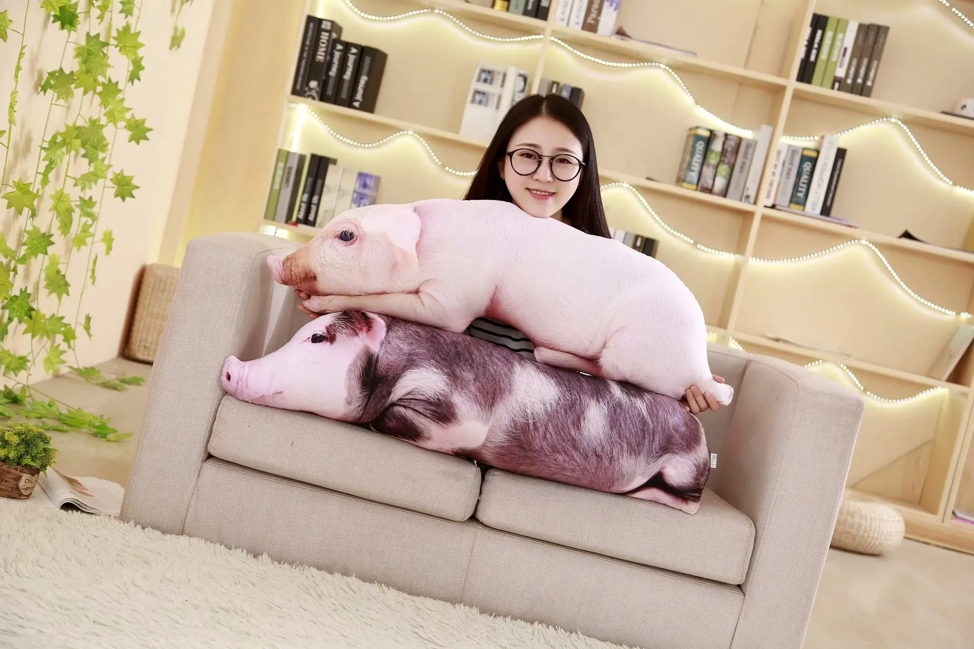 Очень большая 3D подушка для куклы-свиньи, подушка для пижамы, креативная пародия свиньи, подушка, плюшевые игрушки