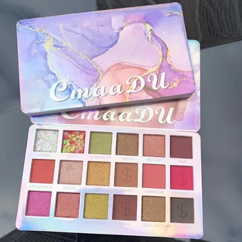 

CmaaDu Makeup Eyeshadow Pallete Makeup Brushes 18 Color Shimmer Pigmented Eye Shadow Palette Make Up Palette Cosmetics Eyeshadow
