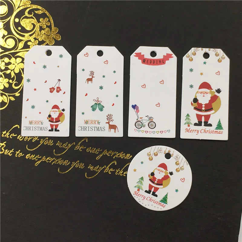 Description Picture 4 of itemNew 3cm circle shape 100pcs white /kraft paper gift hang tag DIY Thank you package labels tag cookies wedding favors tag