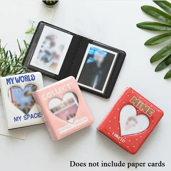 

36 Photos Card Bag Photo Album Mini 3 Inches Business Card Bag Holds Photo Holder Hollow Love Model Card Holder