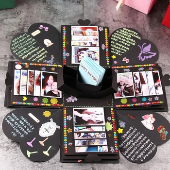 

Personalized Secret Photo Album Gift Explosion For Anniversary Scrapbook DIY Photo Album Party Birthday Gift home decroation