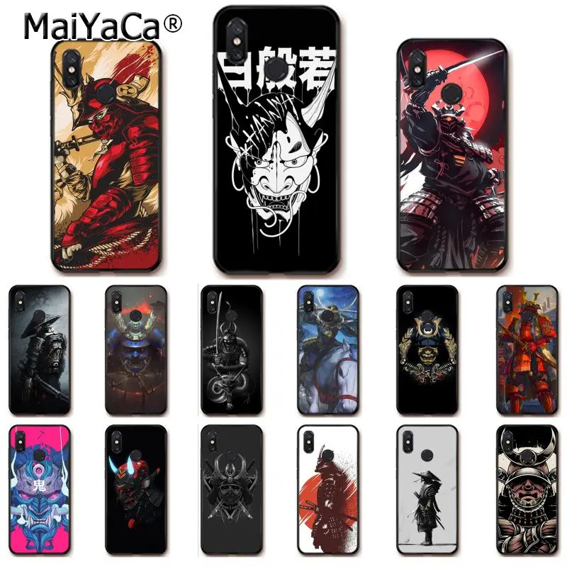 MaiYaCa японская маска самурая oni чехол для телефона Xiaomi mi5 6 A1 A2 Lite Mi9 9SE mi8lite F1 Mix2 2S Max2 3 |