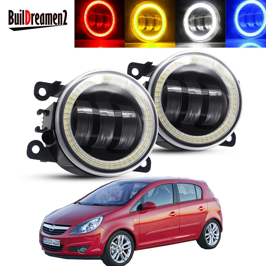 2 X Angel Eye противотумансветильник фары в сборе для Opel Corsa D хэтчбек 2007-2015