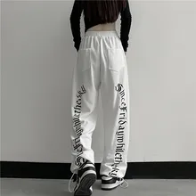 

Gothic Hiphop Oversized Female Sweatpants Fashion Harajuku High Waist Drawstring Loose Streetwear Pants Y2k Autumn Winter New