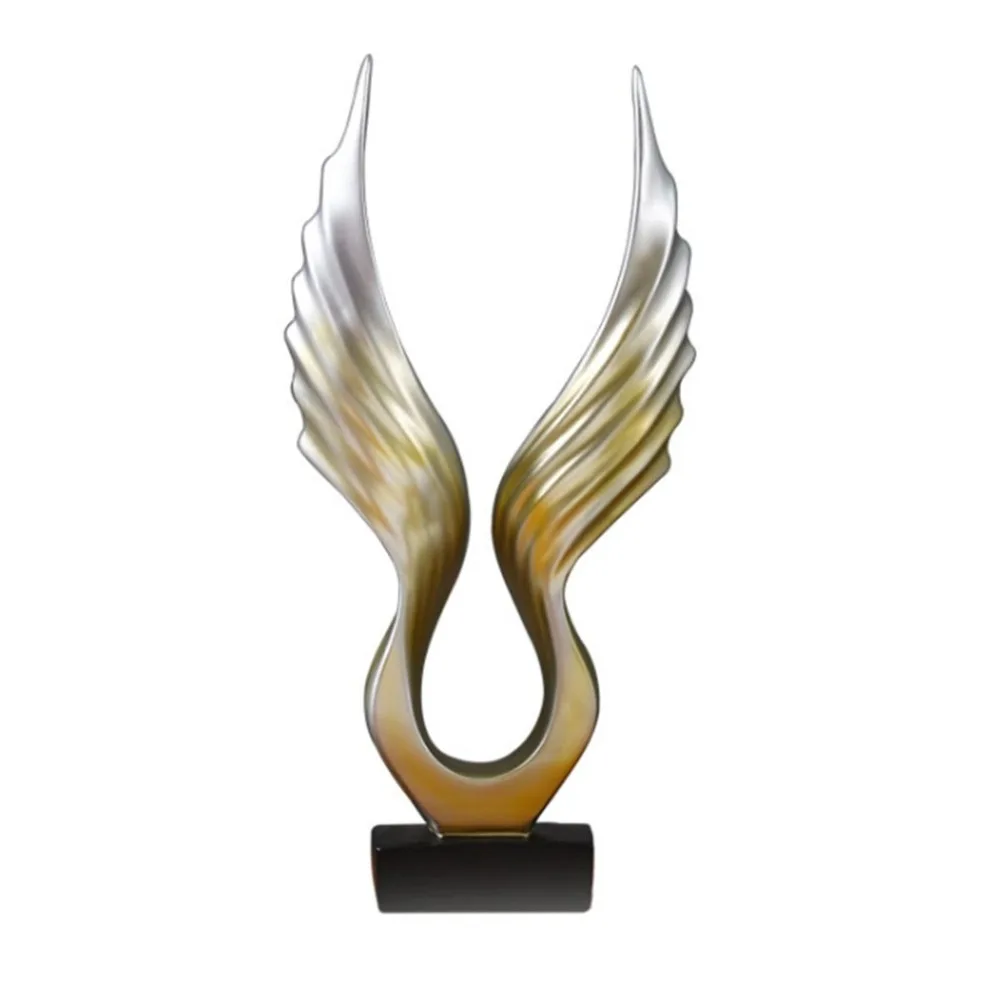 

Wings Figurines Resin Ornaments Creative Wings Statue Retro Desktop Crafts Artwork Home Office Decoration Drop shipping