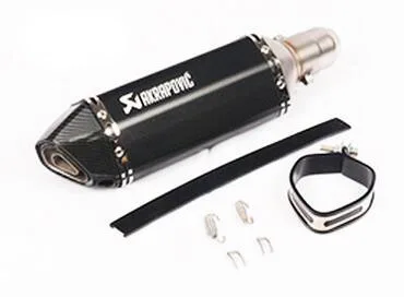 51 мм Akrapovic moto rcycle выхлопная труба мото скутер Модифицированная нержавеющая сталь Z800 Z750 NINJA глушитель выхлопной трубы - Цвет: Черный