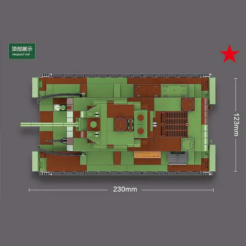 768 шт. WW2 военный Советский Союз KV-1 Танк строительные блоки военный WW2 Танк армейский солдат оружие Блоки для оружия игрушки для детей