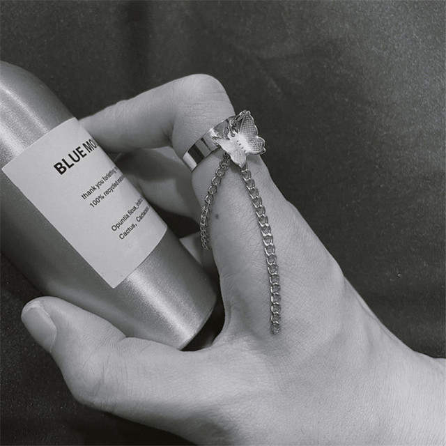 Geometric Silver Color Chain Wrist Bracelet For Women Men Ring Charm Set Couple Emo Fashion Jewelry Gifts Pulsera Mujer