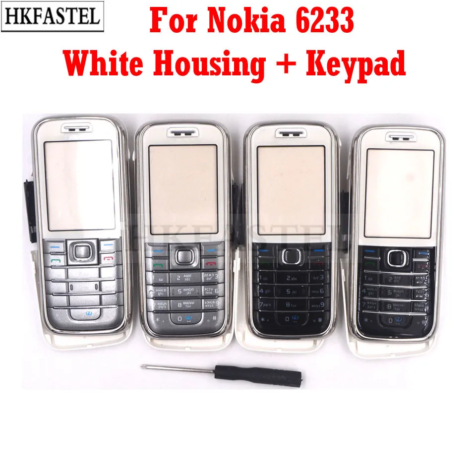HKFASTEL для Nokia 6233 высокое качество новинка полный корпус чехол + английская/Русская