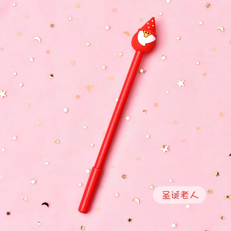 red XGZ 20 палочки с рисунком милого мультяшного рождественского серия гелевых ручек, корзина для цветов, креативный маленький свежий студент подпись в офисе ручка экзамен ручка канцелярских принадлежностей - Цвет: red