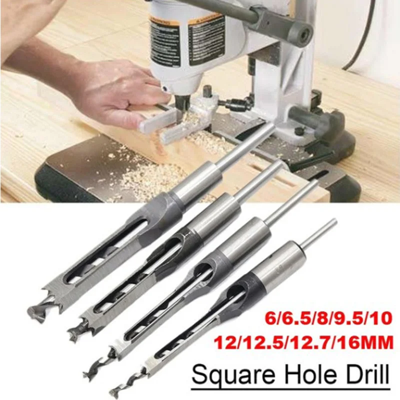 Woodworking square bit mortising square hole drilling cored salad bit woodworking hole opener