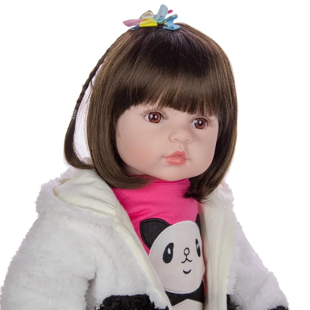 60 см, милая панда, кукла для маленькой девочки, bebe reborn, для малышей, мягкий силиконовый винил, reborn baby Bonecas menina, Детские Подарочные игрушки