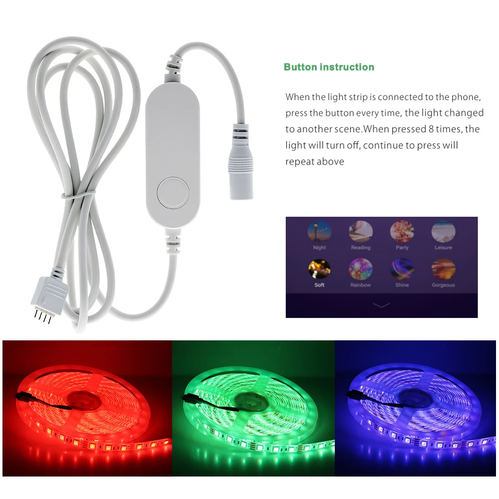 Tuya Smart control WiFi RGB светодиодный светильник E27 E14 GU10 AC 85-265V 7W Smart Life APP управление Amazon Alexa и Google Home
