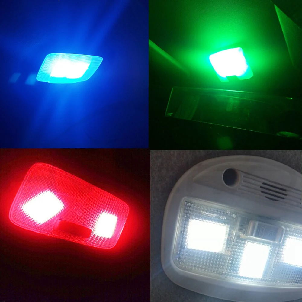 Hviero Red White T10 W5W C5W C10W 24 36 48Smd Cob Led Panel Auto Reading Map Lamp Panel light Dome Festoon BA9S 3Adapter DC 12v Car Led
